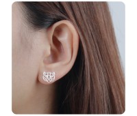 Tiger Shaped Silver Stud Earring STS-3730